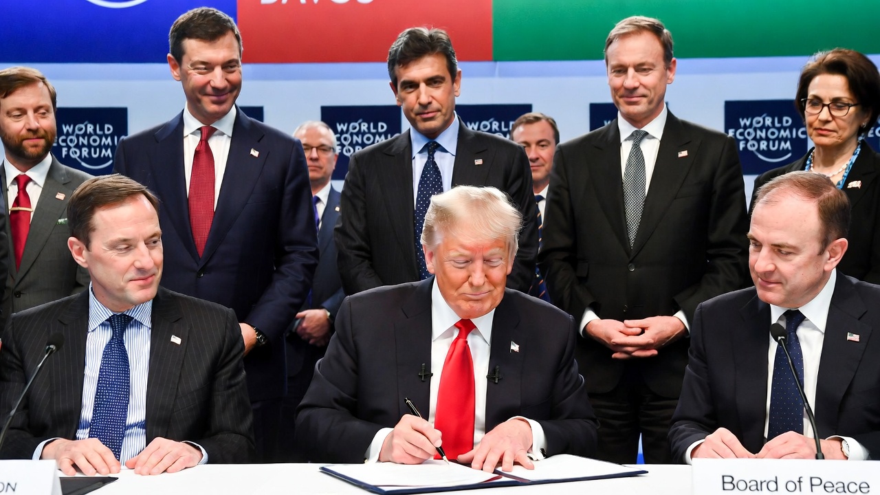 Include "Trump's Board of Peace" + "Britain skips" + "Putin fears" naturally